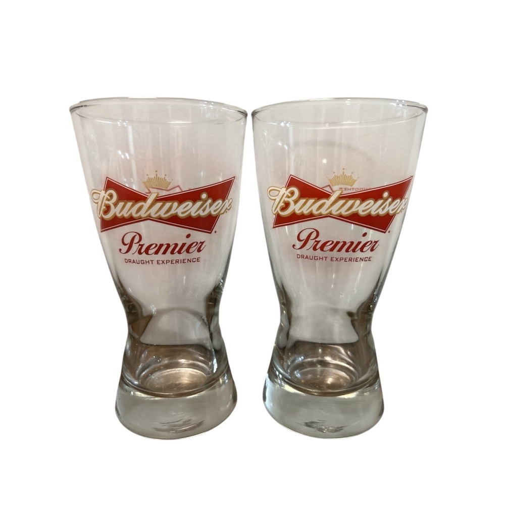 Budweiser Premium Beer Premier Drought Glasses‎ 12oz